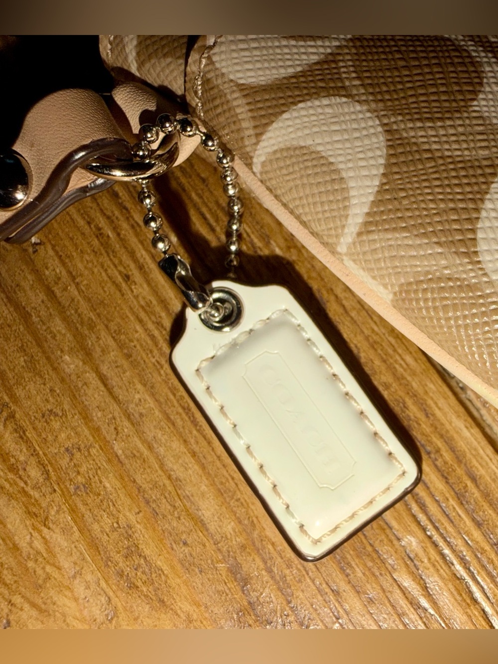 Coach Signature Peyton Dream C Go-Go Wristlet / Wallet - neutral colorway 🐚 - Picture 7 of 15